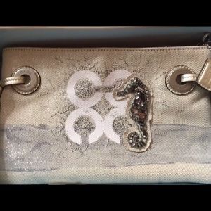 NWT Coach Audrey Seahorse Wristlet/Clutch